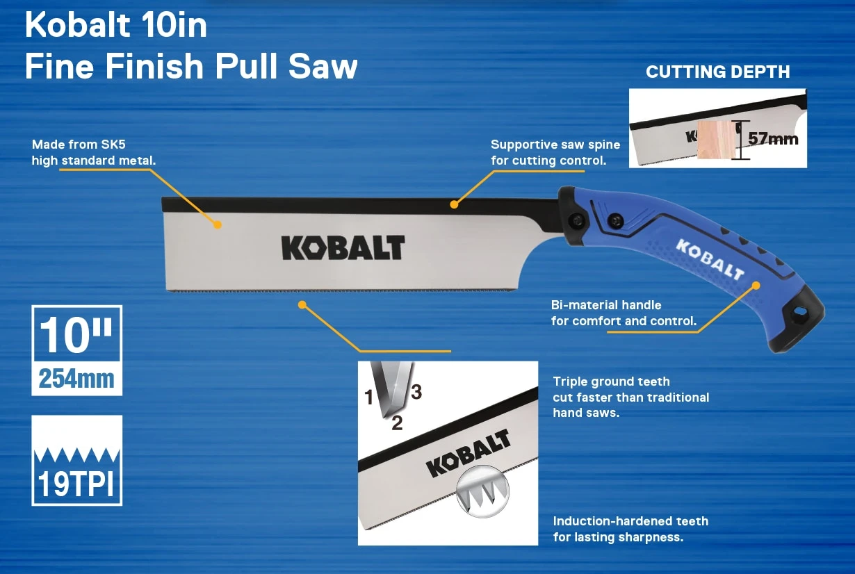 Kobalt 10-in Extra Fine Cut Pull Saw 2 Kobalt 10-in Extra Fine Cut Pull Saw - Image 2