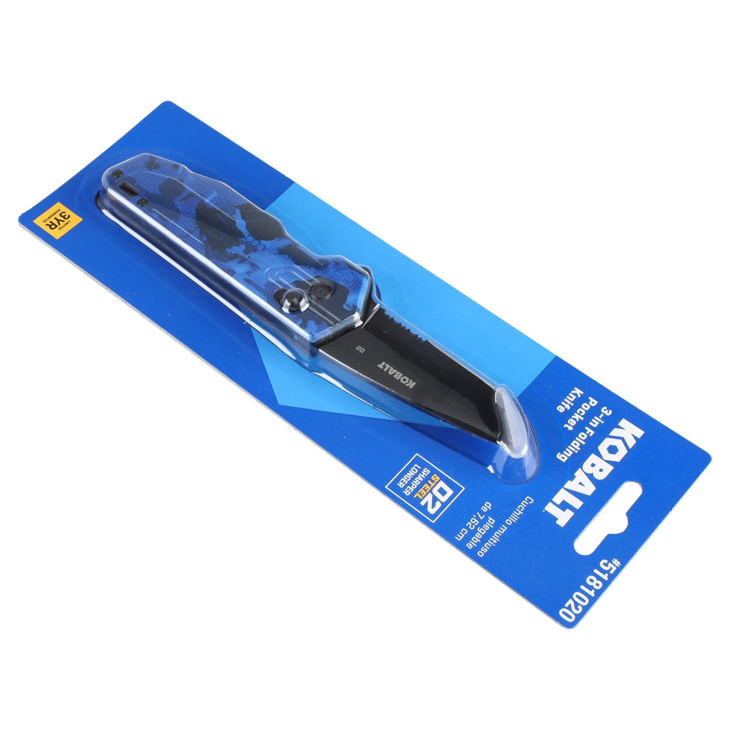 Kobalt 3-in Steel Tanto Pocket Knife 14 Kobalt 3-in Steel Tanto Pocket Knife - Image 14