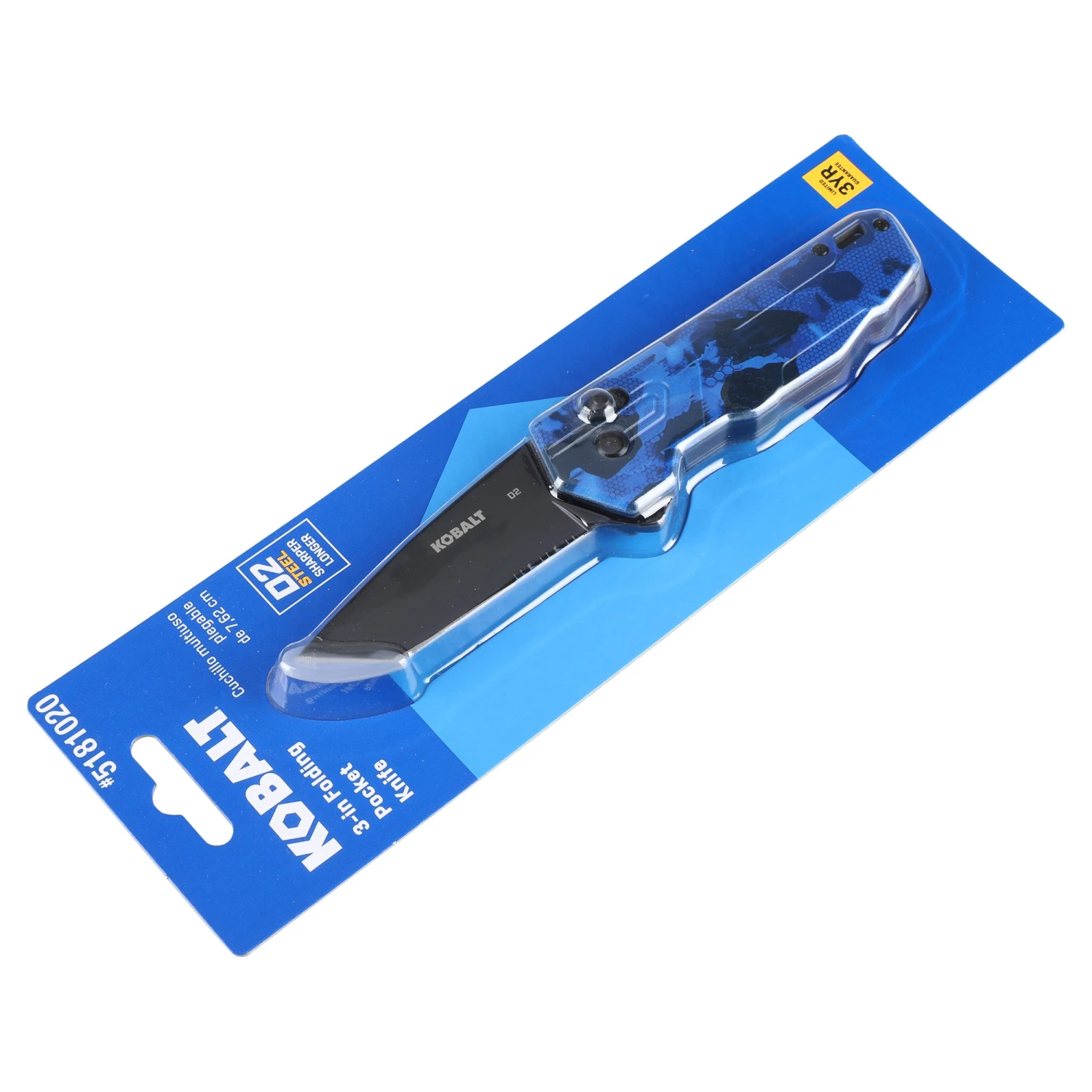 Kobalt 3-in Steel Tanto Pocket Knife 15 Kobalt 3-in Steel Tanto Pocket Knife - Image 15