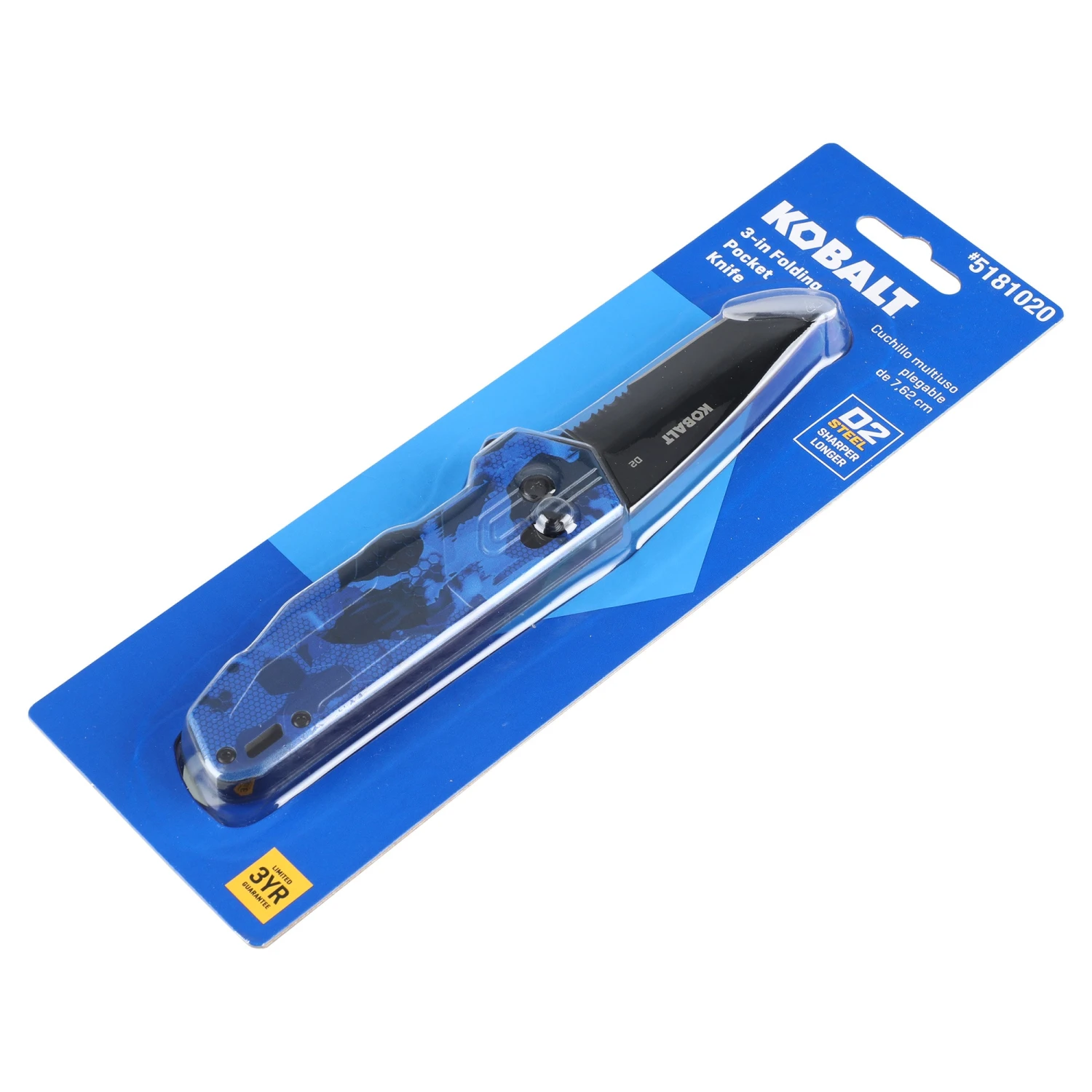 Kobalt 3-in Steel Tanto Pocket Knife 16 Kobalt 3-in Steel Tanto Pocket Knife - Image 16