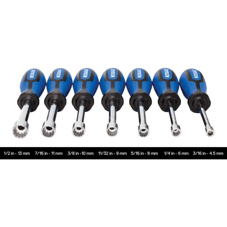 Kobalt 7 -Piece Metric And Standard (SAE) Spline Nut Driver Set