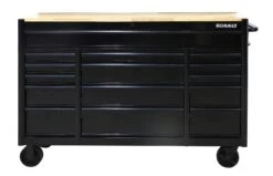 Kobalt KOBALT 59.8-in L X 42.7-in H 15 -Drawers Rolling Black Wood Work Bench