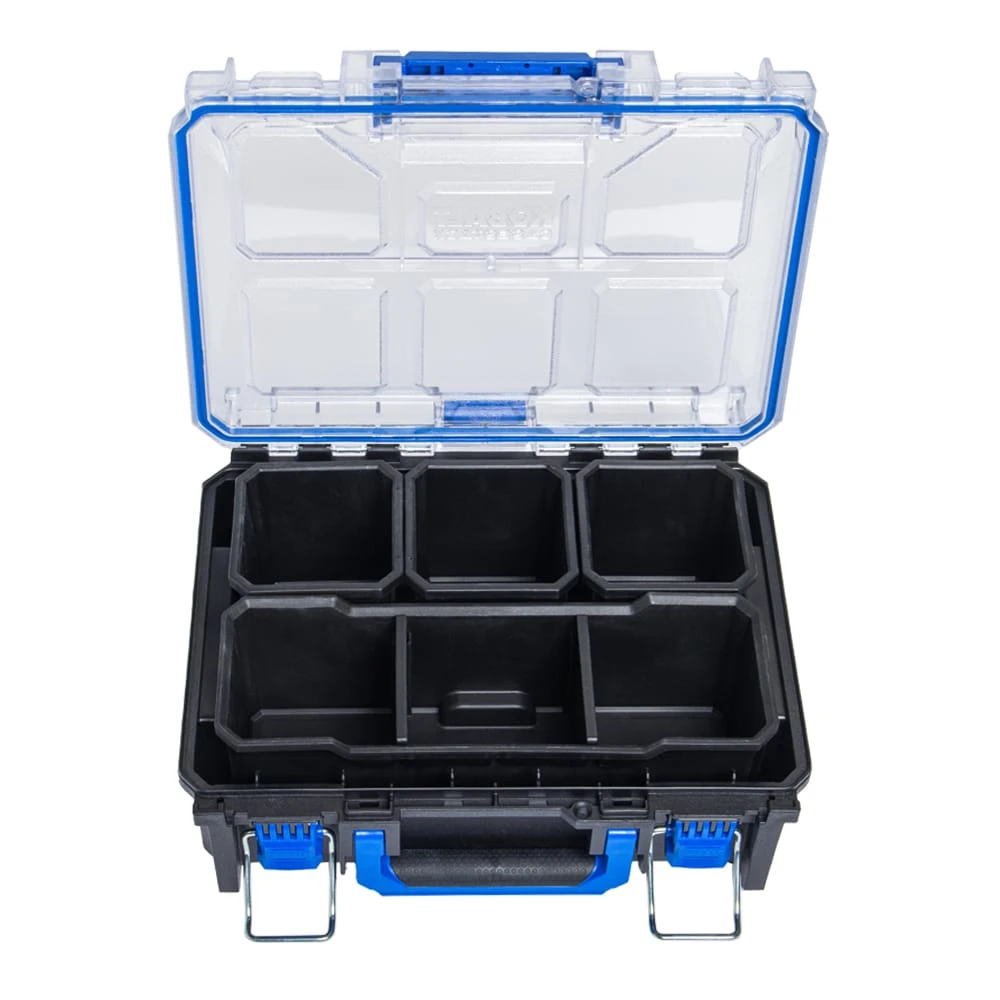 Kobalt CASESTACK 10.14-in W X 13.4-in H X 5-in D Black Plastic Tool Box 1 Kobalt CASESTACK 10.14-in W X 13.4-in H X 5-in D Black Plastic Tool Box