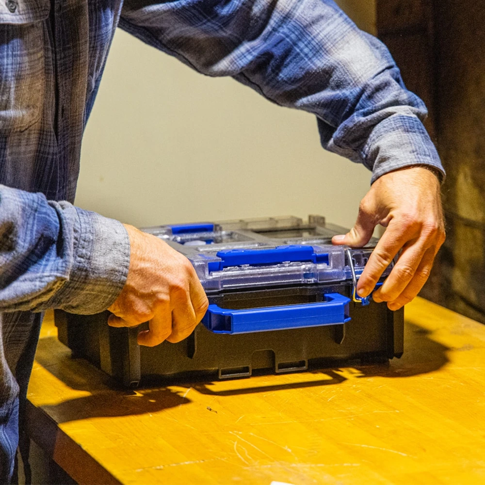 Kobalt CASESTACK 10.14-in W X 13.4-in H X 5-in D Black Plastic Tool Box 9 Kobalt CASESTACK 10.14-in W X 13.4-in H X 5-in D Black Plastic Tool Box - Image 9