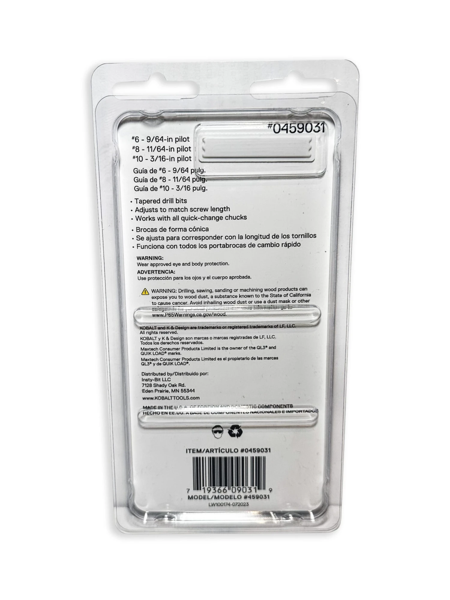 Kobalt 3 -Piece Left Handed/Right Handed X High-speed Steel Countersink Twist Drill Bit Set 3 Kobalt 3 -Piece Left Handed/Right Handed X High-speed Steel Countersink Twist Drill Bit Set - Image 3