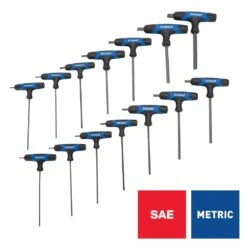 Kobalt Assorted T-Handle Metric And Standard (SAE) 14 -Pieces Hex Key Set