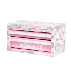 Kobalt Portable Mini Toolbox 10.83-in W X 5.91-in H X 5.91-in D 2 -Drawer Pink Camo Steel Tool Box