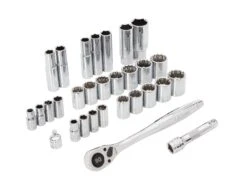 Kobalt 30 -Piece Standard (SAE) And Metric Mechanics Tool Set With Hard Case