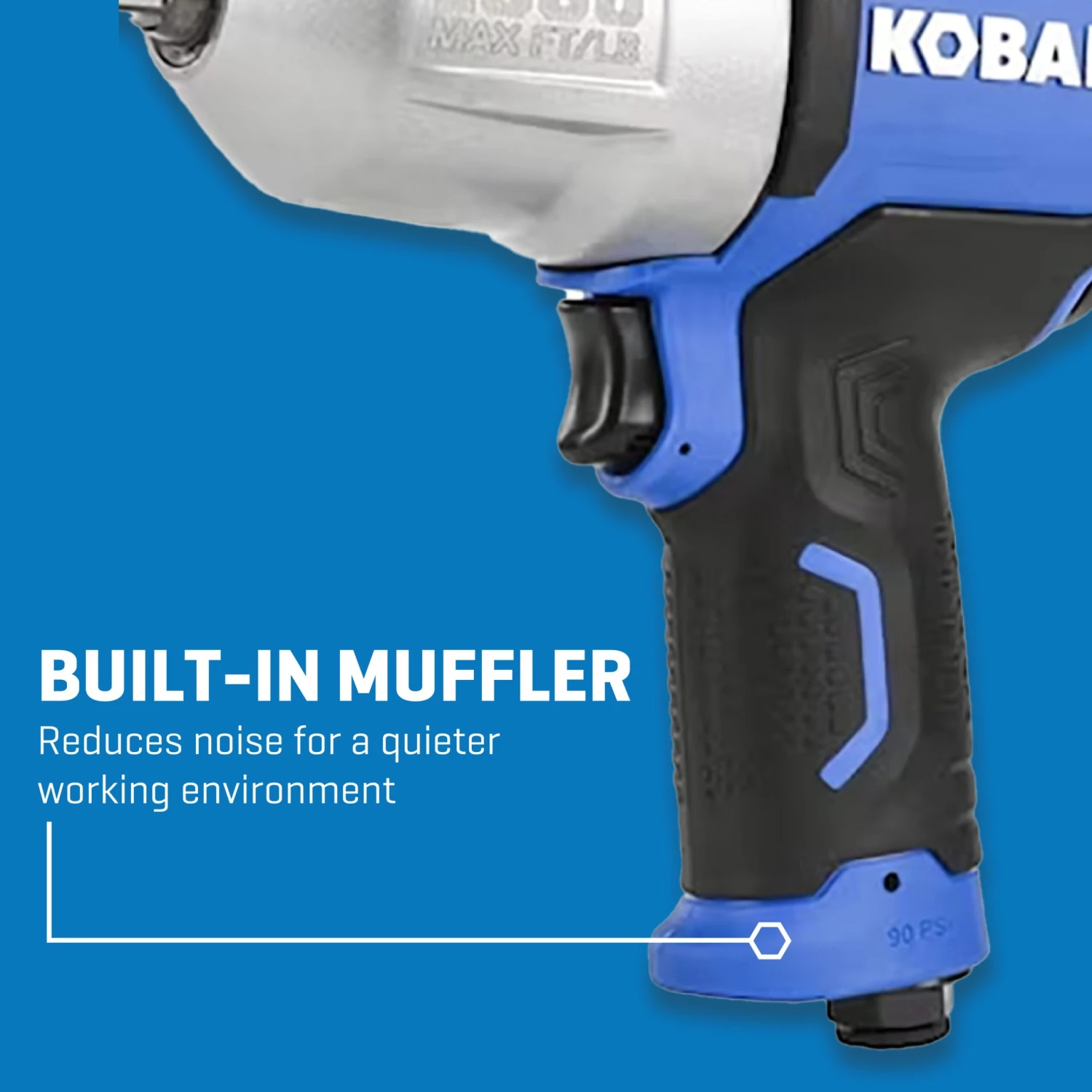 Kobalt 0.5-in 1000-ft/lb Air Impact Wrench 6 Kobalt 0.5-in 1000-ft/lb Air Impact Wrench - Image 6