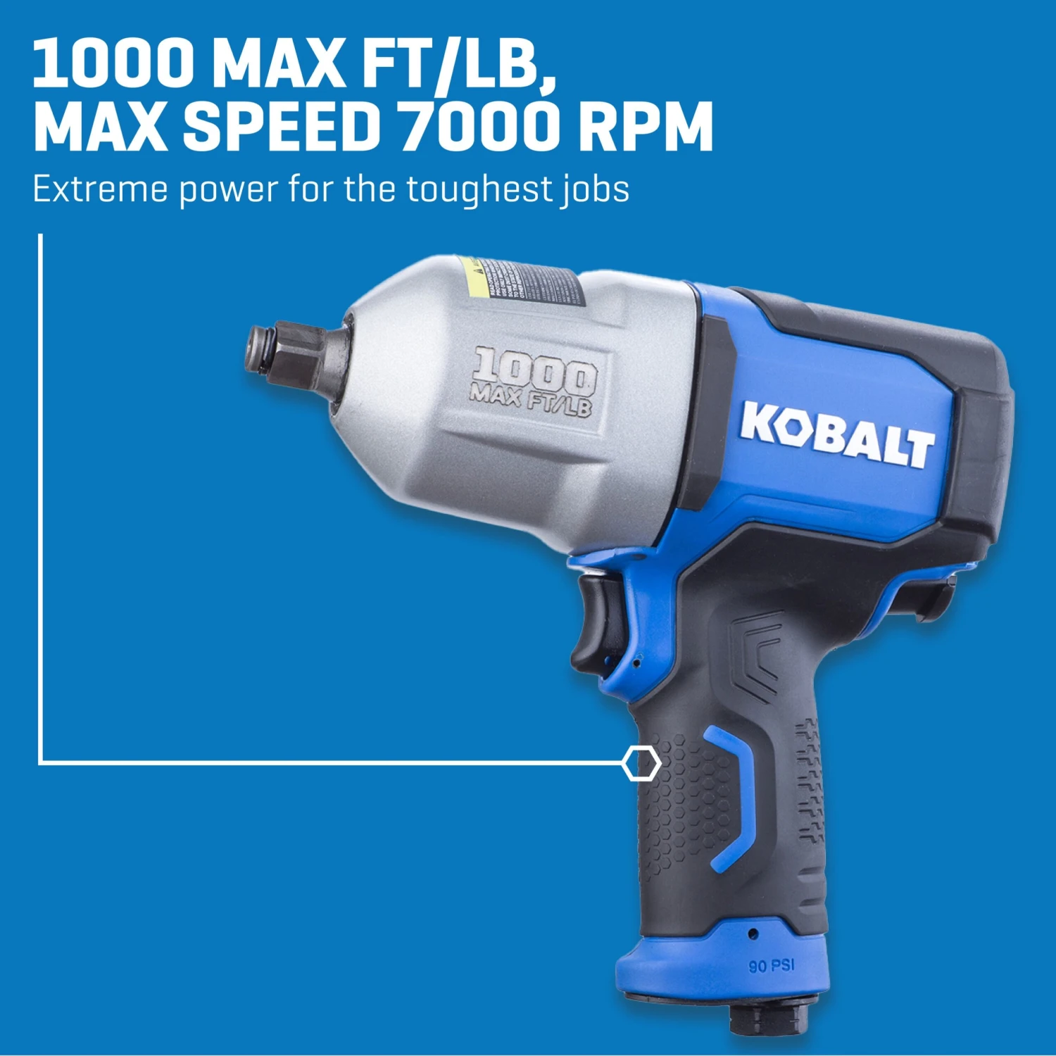 Kobalt 0.5-in 1000-ft/lb Air Impact Wrench 5 Kobalt 0.5-in 1000-ft/lb Air Impact Wrench - Image 5